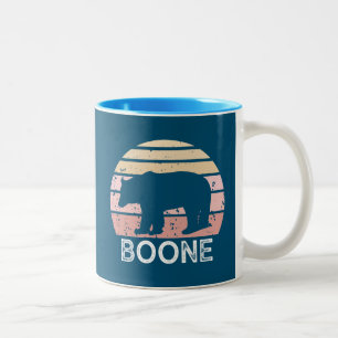 Boone North Carolina Retro Bear Zweifarbige Tasse