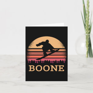 Boone North Carolina Snowboarden Außenbereich Vint Karte