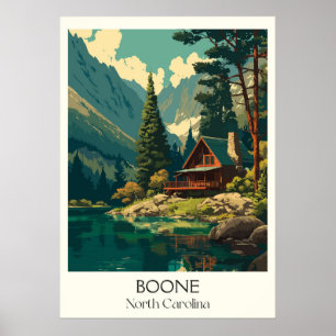 Boone North Carolina Vintages Gebirge Poster
