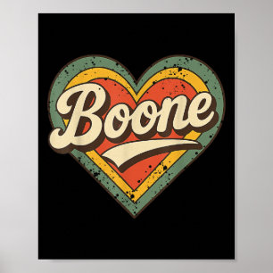 Boone Retro Vintag Hefe Liebe Typografie Design Poster