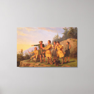 Boones erste Sicht auf Kentucky Leinwanddruck