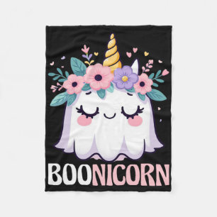 Boonicorn Unicorn Ghost Halloween Männer Frauen Ki Fleecedecke