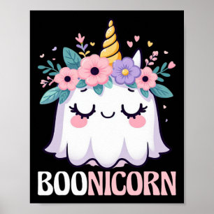 Boonicorn Unicorn Ghost Halloween Männer Frauen Ki Poster