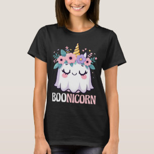 Boonicorn Unicorn Ghost Halloween Männer Frauen Ki T-Shirt