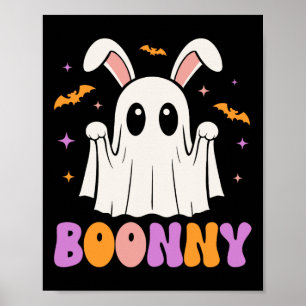 Boonny Niedlich Bunny Ghost Halloween Männer Fraue Poster