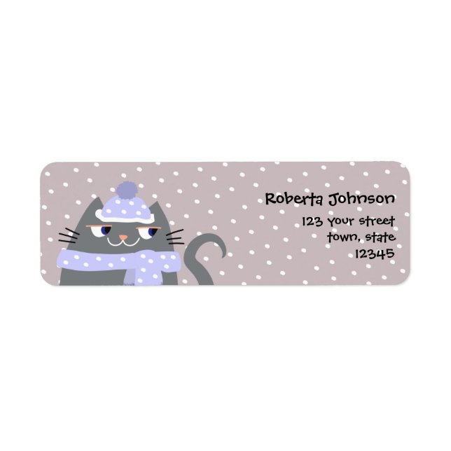 Booo die Katze, Winter-Schnee-niedliche (Vorne)