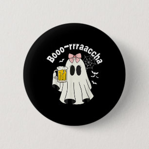 Booo rraaccha Funny Ghost Beer Halloween Spooky S Button