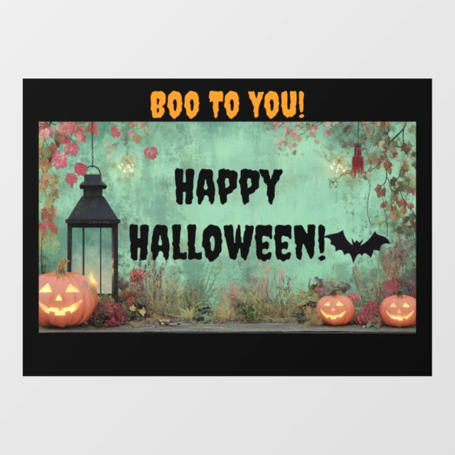 Booo to you Halloween Window Cloning Fensteraufkleber (Blatt)