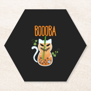 Boooba Kawaii Boba Tea Drink Cat Lover Halloween G Untersetzer