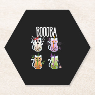 Boooba Kawaii Boba Tea Drink Cat Lover Halloween G Untersetzer