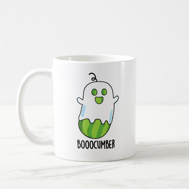 Booocumber Funny Ghost Cucumber Pub Kaffeetasse (Links)