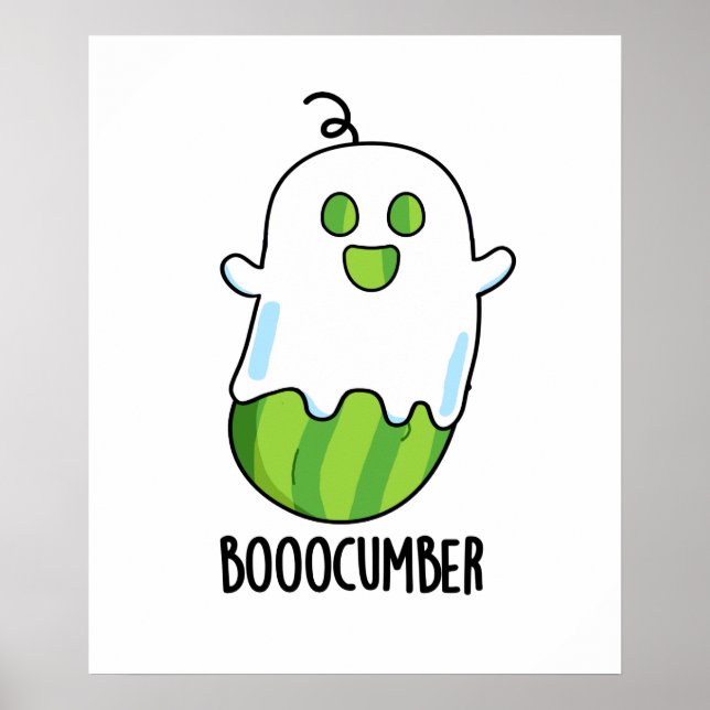 Booocumber Funny Ghost Cucumber Pub Poster (Vorne)