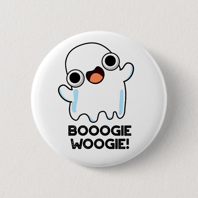 Booogie Woogie Funny Music Ghost Pub Button (Vorderseite)