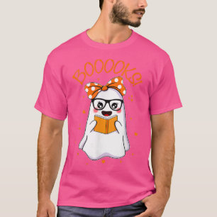 Boooks Niedlich Ghost Reading Library Books Hallow T-Shirt