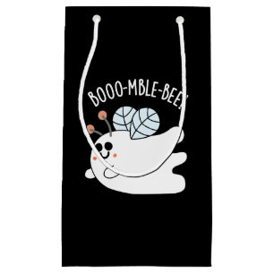 Booomble Bee Funny Ghost Bee Pun Dark BG Kleine Geschenktüte