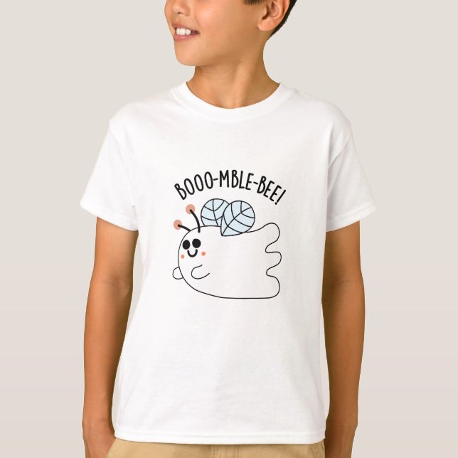 Booomble Bee Funny Ghost Bee Pun T-Shirt (Vorderseite)