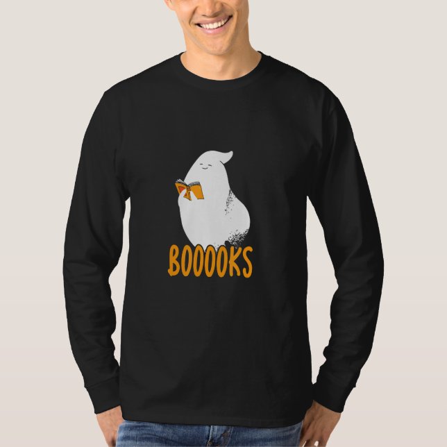Booooks Boo Love Reading  Halloween Hard Working B T-Shirt (Vorderseite)