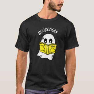 Booooks Geist Boo Bücher lesen Bibliothek T-Shirt