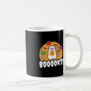 Booooks Ghost Boo Lesen Bücher Bibliothek Geschenk Kaffeetasse