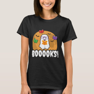 Booooks Ghost Boo Lesen Bücher Bibliothek Geschenk T-Shirt