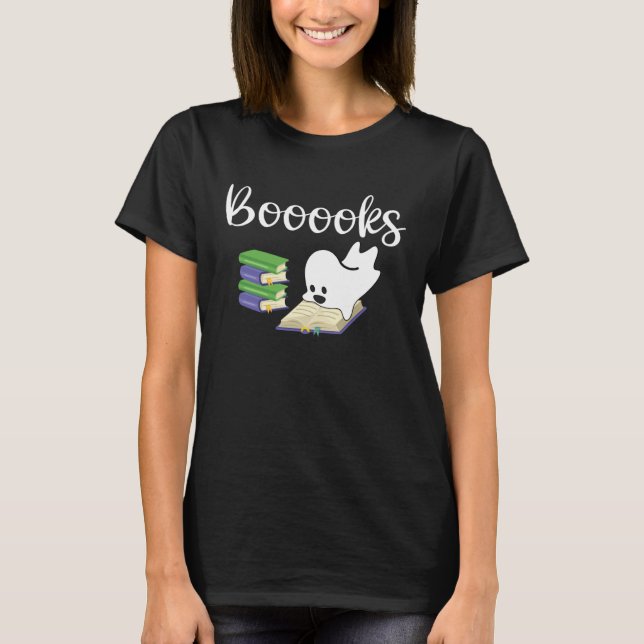 Booooks Halloween Ghost Reader  Reading Boo Costum T-Shirt (Vorderseite)