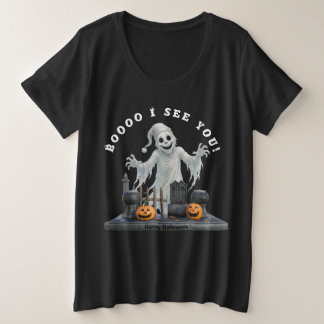 Booooo Ich sehe dich – Süßes Halloween-Geister-T-S Große Größe T-Shirt