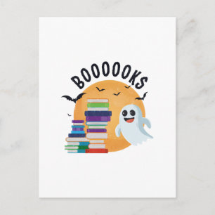 Boooooks Halloween, Booooks Süßes Halloween Postkarte