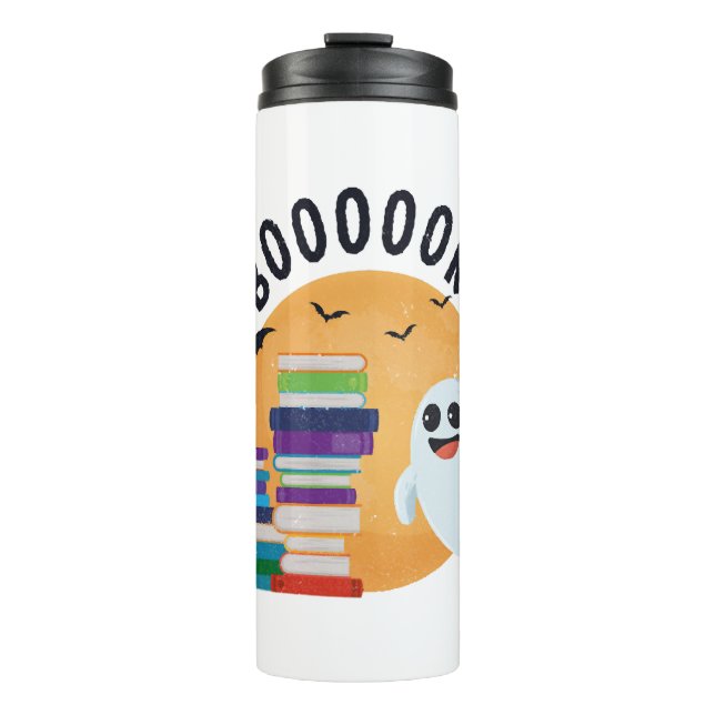 Boooooks Halloween, Booooks Süßes Halloween    Thermosbecher (Vorderseite)