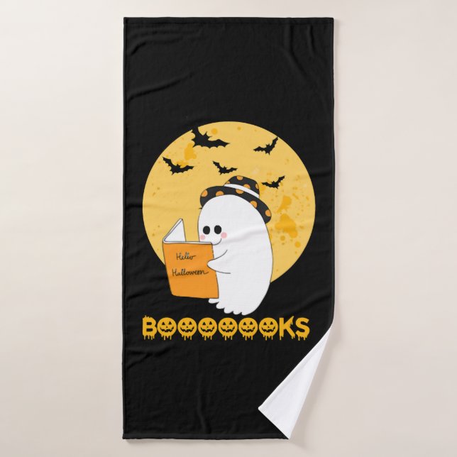 Boooooks Shirt Boo Read Books Halloween Badehandtuch (Badehandtuch)
