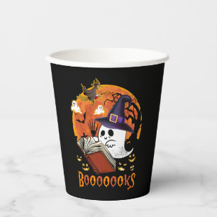 Booooooks Boo Bücher lesen Halloween Pappbecher