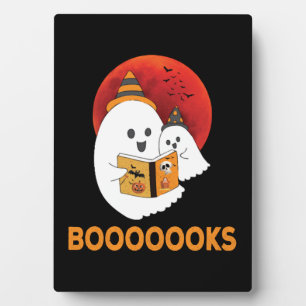 Booooooks Boo Lesen Bücher Halloween Fotoplatte