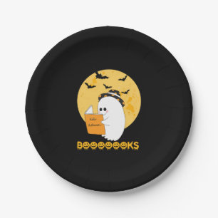 Booooooks T-Shirt Boo Lies Bücher Halloween Pappteller