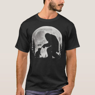 Boop Bigfoot Und Waschbär Lustiger Sasquatch Mond T-Shirt