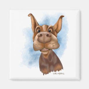 Boop der Snoot Dobermann Cartoon Magnet