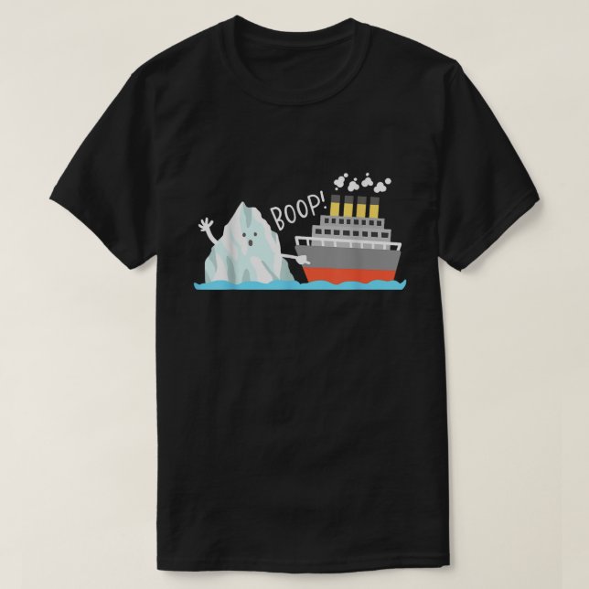 Boop Iceberg Titanic Funny History Meme T-Shirt (Design vorne)