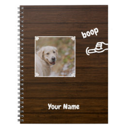 Boop My Nose Dog Photo Notizblock