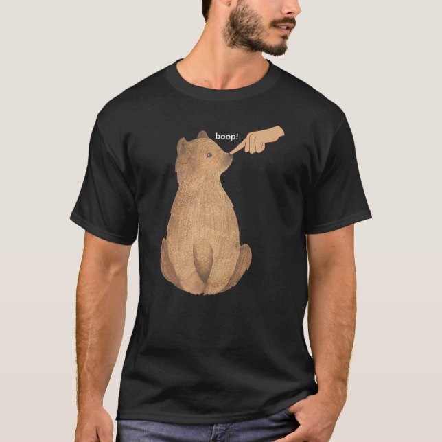 Boop the Bear Funny Bear T-Shirt (Vorderseite)