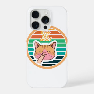 Boop The Snoot Retro Sonnenuntergang Katzen Meme iPhone 15 Pro Hülle