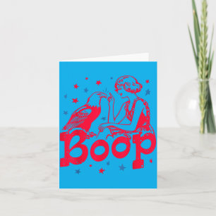 Boop Vintage Mädchen und Adler Lustig Patriotisch  Karte