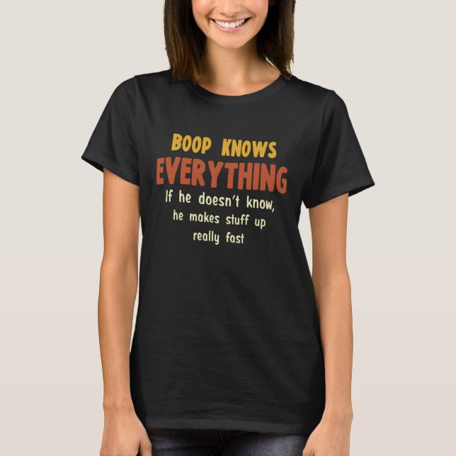 Boop weiß alles T-Shirt (Vorderseite)