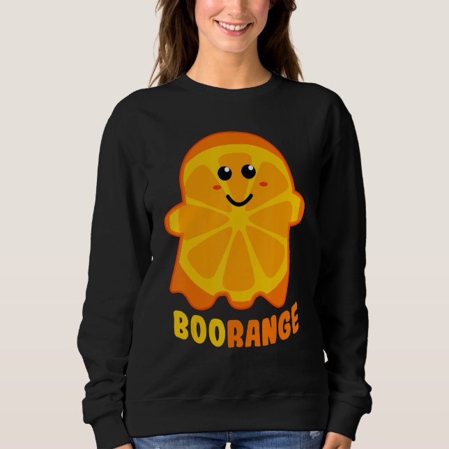 Boorange Orange Ghost Funny Boo Food Halloween Cos Sweatshirt (Vorderseite)