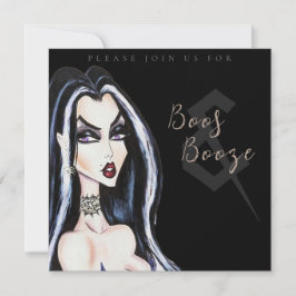 Boos and Booze Adult Halloween Party Invitation Einladung