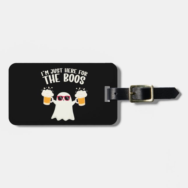 Boos Beer Tipsy Ghost Adults Gepäckanhänger (Vorderseite horizontal)
