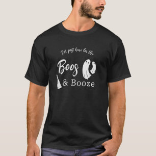 Boos & Booze Adult Halloween Chic Black Einladung T-Shirt