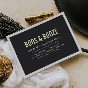 Boos & Booze Adult Halloween-Party Folieneinladung