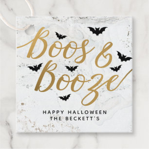 Boos & Booze Adult Halloween-Party Geschenkanhänger