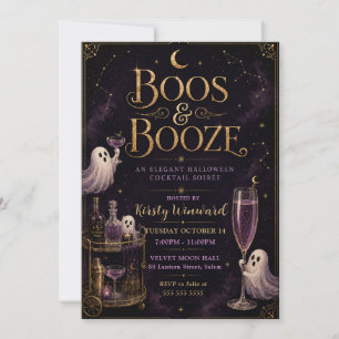 Boos & Booze Halloween Cocktail Soiree Einladung