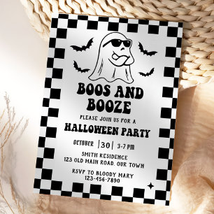 Boos & Booze Halloween-Party Einladung