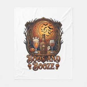 Boos Booze Halloween-Totenkopf-Flasche Bier Wein F Fleecedecke