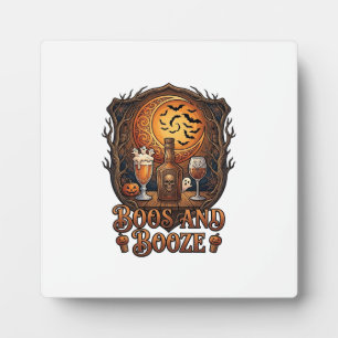 Boos Booze Halloween-Totenkopf-Flasche Bier Wein F Fotoplatte